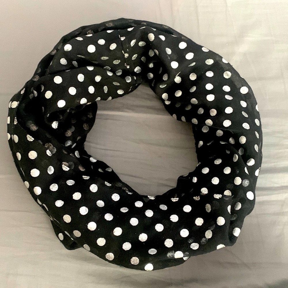 Polka Dot Infinity Scarf